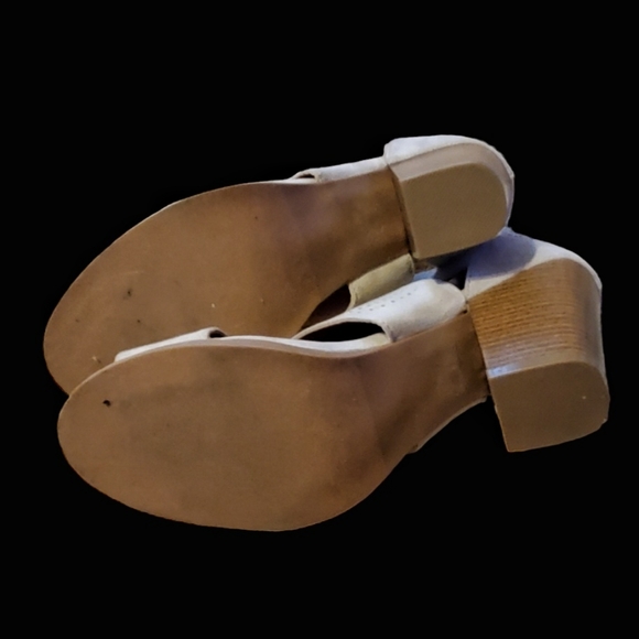 Not Rated Stone color suede open toe booties. Cute cut outs. Size 10 US. - Picture 3 of 8